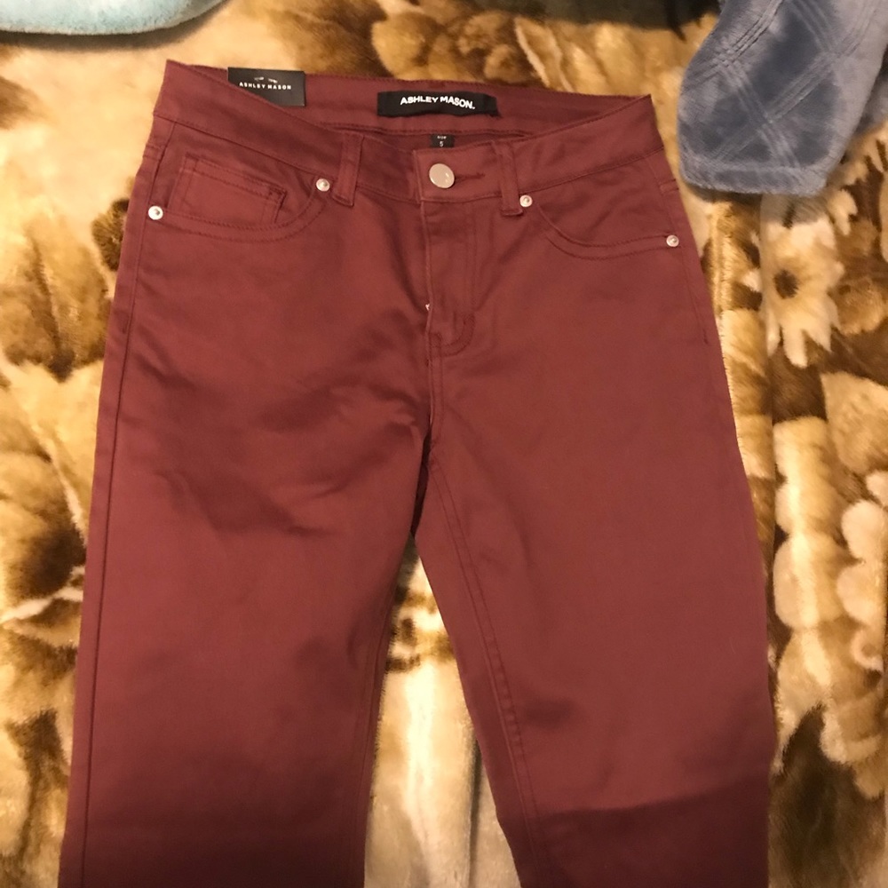 Ashley mason jeans burgundy